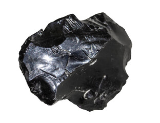 A piece of black obsidian png. Black obsidian on a transparent background
