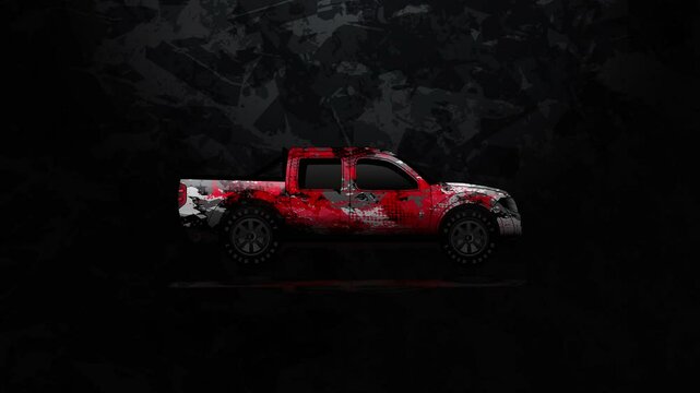 Car wrap design animation abstarct background