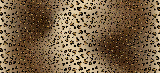 Hand draw heart pattern. Seamless textile print pattern