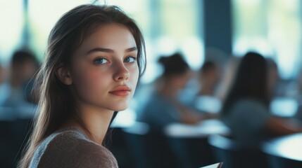 Young Woman in Classroom