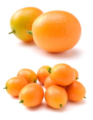 kumquat on a white background