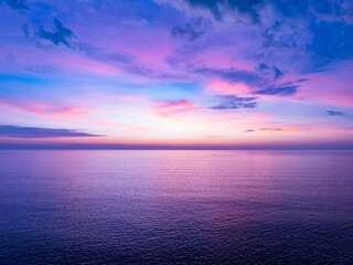 Sunset sky, Nature beautiful Light Sunset or sunrise over sea, Colorful dramatic majestic scenery...