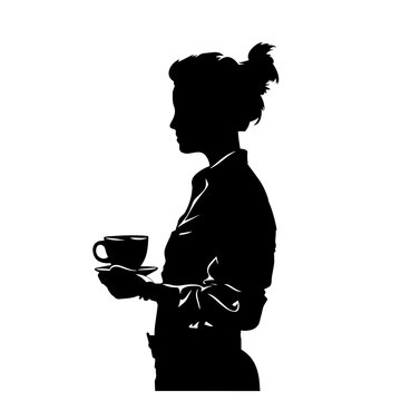 recommend clip art: vector silhouette of a bartender