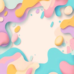 Easter Day Picture Background with Copy Space in Pastel Color