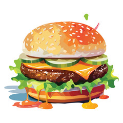 Burger vector illustration