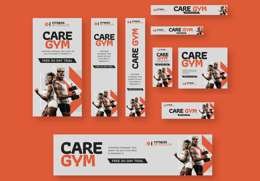 Care Gym Web Banner Ads Template