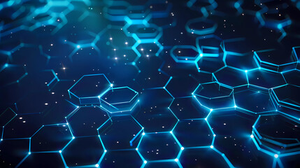 Obraz premium Technological hexagonal background. Abstract background purple hexagon