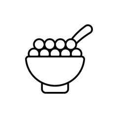 Caviar outline icons, minimalist vector illustration ,simple transparent graphic element .Isolated on white background