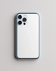 A sleek smartphone with a minimalist design on a neutral background, perfect for technology and product photography.