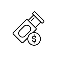 Chewing gum outline icons, minimalist vector illustration ,simple transparent graphic element .Isolated on white background