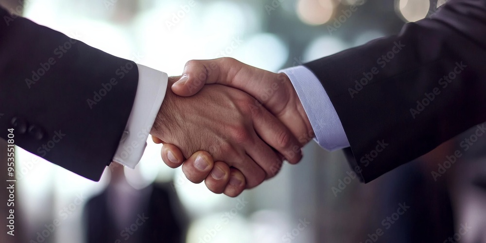 Fototapete the business partnership handshake is a powerful symbol that represents the essential values of coop