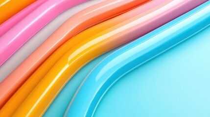 Obraz premium Colorful abstract lines create a vibrant and playful background, perfect for creative and modern designs.