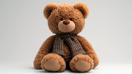 Obraz premium Soft brown teddy bear isolated.