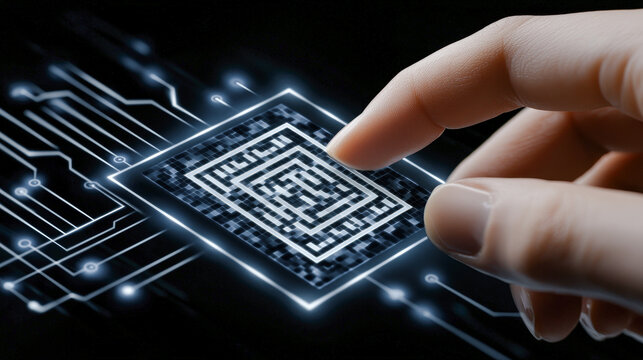 Quishing Beware of QR Code Scams A Concerned Woman Examines a Potentially Fraudulent Document Involving 'Quishing' Tactics – Protect Yourself from Emerging Cyber Threats