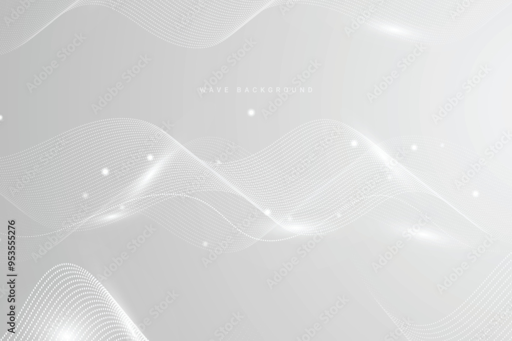 Poster wave line dots background illustration design. banner texture. modern line art background template. 