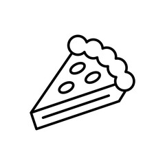 Pies slice outline icons, minimalist vector illustration ,simple transparent graphic element .Isolated on white background