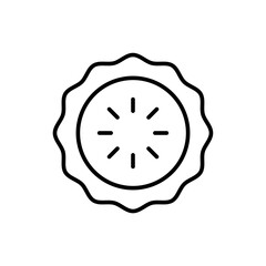 Pies outline icons, minimalist vector illustration ,simple transparent graphic element .Isolated on white background
