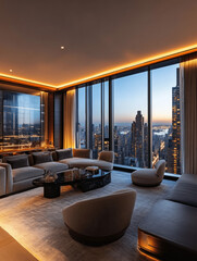 Luxury modern living room in villa