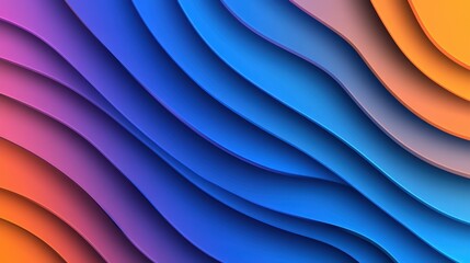 Vibrant abstract waves in blue, purple, and orange create a dynamic and modern background, perfect for design and digital projects.