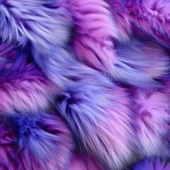 Obraz premium Purple and blue ombre faux fur fabric texture