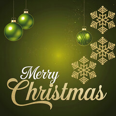 Christmas background with hanging baubles and lights, Realistic Christmas background