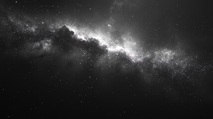 Fototapeta premium Monochrome View of the Milky Way Galaxy Generative AI