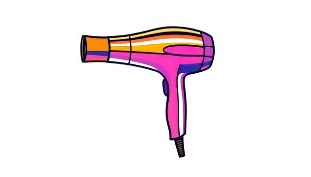 recommend clip art: Hairdryer icon drawing clipart isolated on a white background