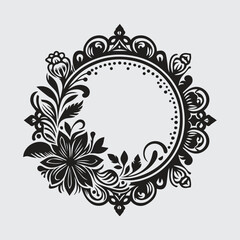 abstract floral frame