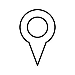 Location pin icon. GPS position sign. Pictogram isolated on a white background.