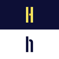Minimalist h Initial Logo in Gold