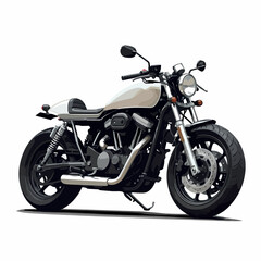 motorcycle on a white background