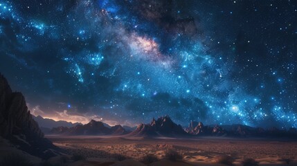 Obraz premium Starry night sky filled with countless stars