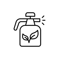 Fertilizer outline icons, minimalist vector illustration ,simple transparent graphic element .Isolated on white background