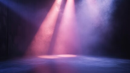 Contemporary dance stage light background with spotlight