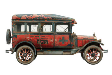 Vintage Red Ambulance