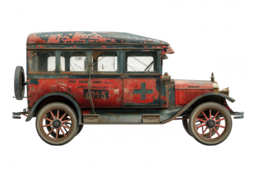 Vintage Red Ambulance