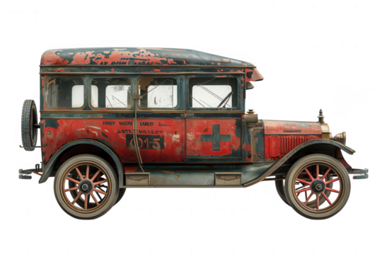 Vintage Red Ambulance