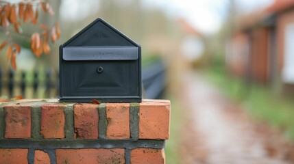 Naklejka premium Engaging Email Marketing Campaigns with Compelling Offers and Depth of Field Showcasing a Stylized Mailbox or Letterbox against a Blurred Background