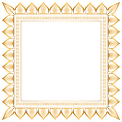 Rectangle Gold Swirl Border