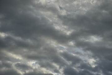 dark rain cloud floating on sky in evening
