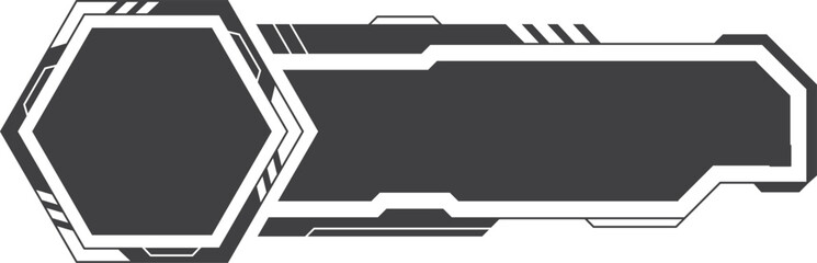 Black hud element. Info box for futuristic game © ssstocker