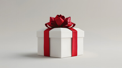 Obraz premium White gift box exquisite gift packaging