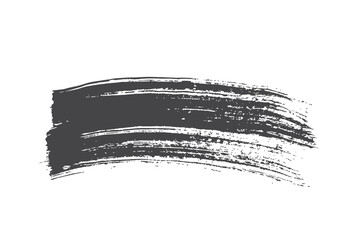 grunge brush stroke. black ink texture. Isolated vector paint design element