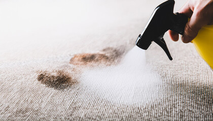 Cleaning a Stain on Carpet