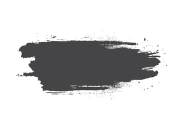 Abstract grunge paint brush stroke. Black ink texture. Isolated vector paint design element