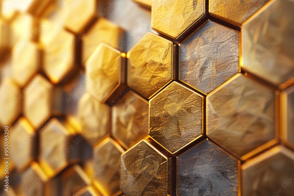 Poster make an exquisite and contemporary hexagonal abstract background.