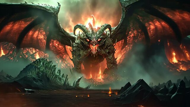 Epic dragon battle in a fiery realm featuring stunning visuals and dynamic movements during a fantasy quest