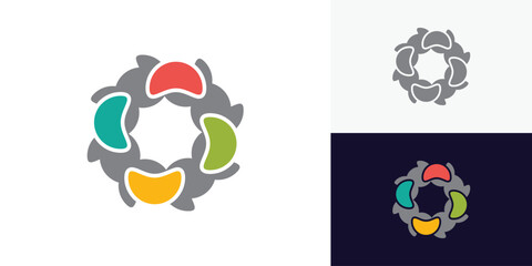 Fototapeta premium vector abstract colorful circle logo template design