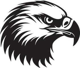 Fototapeta premium Soaring Eagle: A Powerful Vintage-Style Vector Illustration