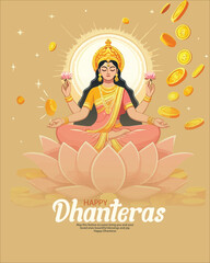 Illustration for Dhanteras Festival Celebration